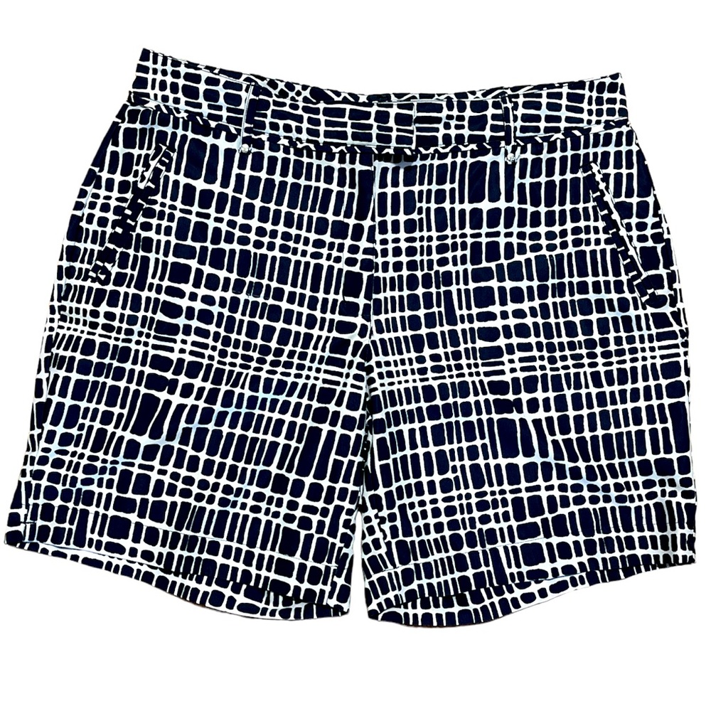 Women’s Lady Hagen Golf Athletic Performance Shorts, Navy Blue & White, Size 8